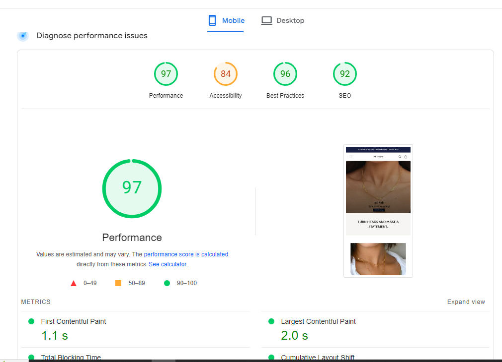 Speed Optimization Results